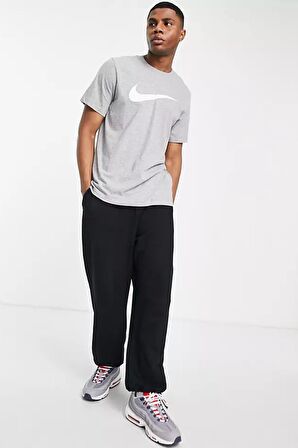 Nike Sportswear Clup Swoosh Gri Erkek Spor Tişört 