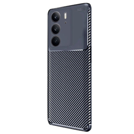 Gpack Realme C75 uyumlu Kılıf Negro Karbon Görünümlü Silikon