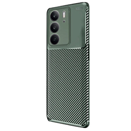 Gpack Realme C75 uyumlu Kılıf Negro Karbon Görünümlü Silikon