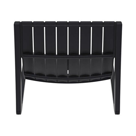 Omnipazar TRK-087 Siesta Minderli Yastıklı Lüks Ergonomik Slim Şezlong  Siyah