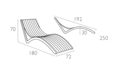 Omnipazar TRK-087 Siesta Minderli Yastıklı Lüks Ergonomik Slim Şezlong  Siyah