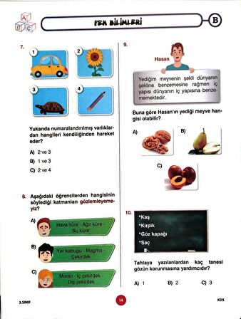 3.Sınıf Deneme Sınavı - 4 Kitapcık 