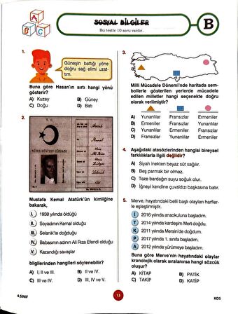 4.Sınıf Deneme Sınavı - 4 Kitapcık 