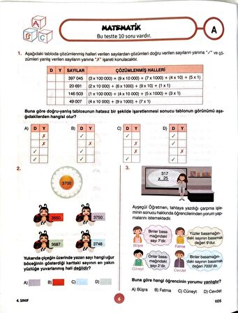 4.Sınıf Deneme Sınavı - 2 Kitapcık 