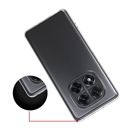 Gpack Xiaomi Redmi Note 14 Pro Plus uyumlu Kılıf Süper Silikon Kamera Korumalı Şeffaf