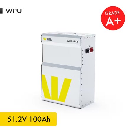 51,2V 100Ah 5.4kW LiFePO4 WPU Series Bluetooth'lu Lityum Demir Fosfat Akü/Batarya