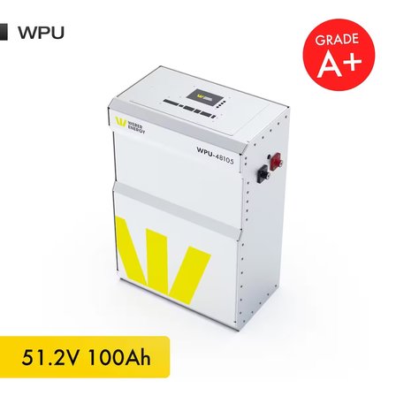 51,2V 100Ah 5.4kW LiFePO4 WPU Series Bluetooth'lu Lityum Demir Fosfat Akü/Batarya