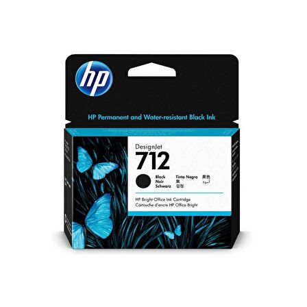 HP 712 Black Siyah 38ML Plotter Kartuşu 3ED70A