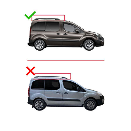Citroen Berlingo 2 (B9) 2008-2018 Arası ile Uyumlu FLY Model Ara Atkı Tavan Barı Gri 2 Adet
