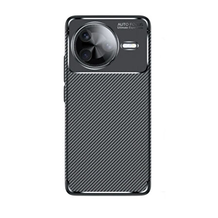 Gpack Xiaomi Poco F7 Pro uyumlu Kılıf Negro Karbon Görünümlü Silikon