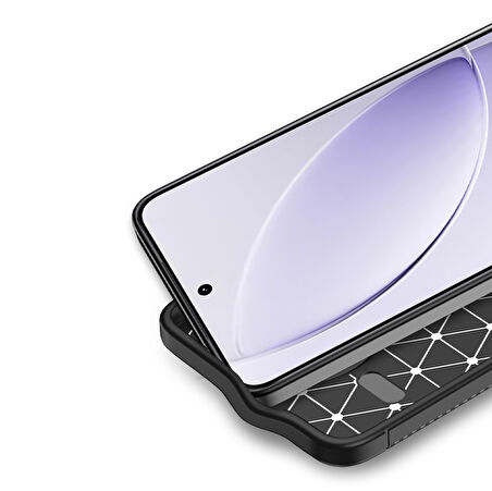 Gpack Xiaomi Poco F7 Pro uyumlu Kılıf Negro Karbon Görünümlü Silikon