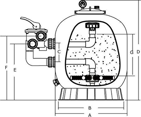 700 MM Plastik Kum Filtresi