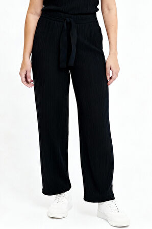 BAYAN PİJAMA ALTI BELİ LASTİKLİ RAHAT KALIP 