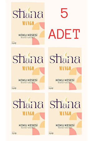 5'li Mango Dolap Ayakkabılık Ve Çekmece Parfümlü Kese Kokusu Oda Koku Kesesi