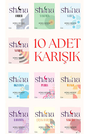 10'lu Karışık Dolap Ayakkabılık Ve Çekmece Parfümlü Kese Kokusu Oda Koku Kesesi