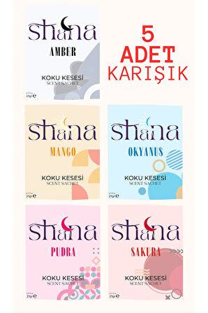 5'li Karışık Dolap Ayakkabılık Ve Çekmece Parfümlü Kese Kokusu Oda Koku Kesesi-1