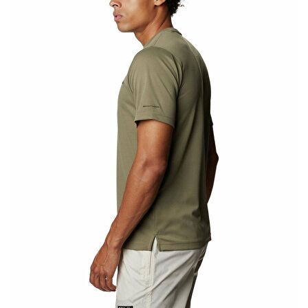 Columbia AO0191 Bisiklet Yaka Kısa Kol Baskılı Yeşil Erkek T-Shirt