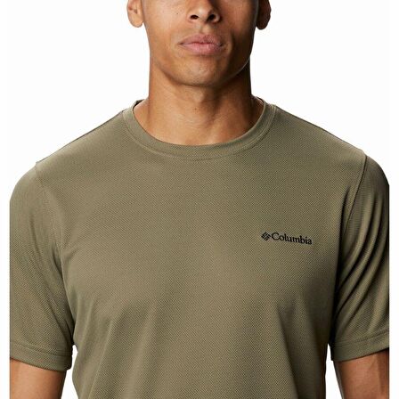 Columbia AO0191 Bisiklet Yaka Kısa Kol Baskılı Yeşil Erkek T-Shirt