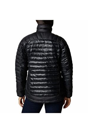 Columbia Wk2022 Dik Yaka Normal Kalıp Çizgili Siyah Kadın Mont