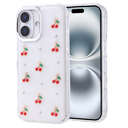 Gpack iPhone 16 Pro uyumlu Kılıf Kenarlar Airbagli Simli Şeffaf Kutup Kapak