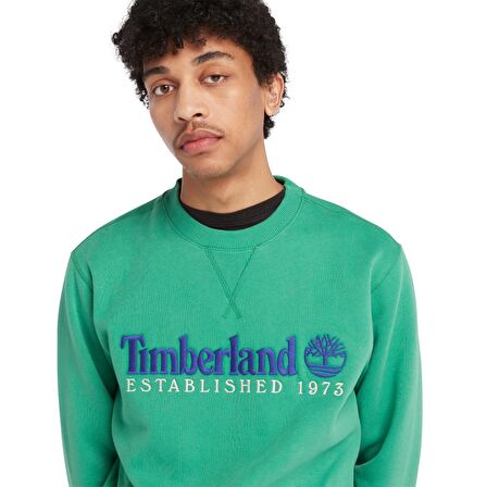 Timberland Erkek Sweatshirt Embroidery Logo Brush Back