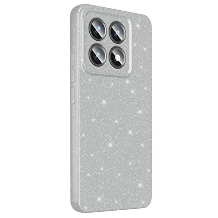 Gpack Xiaomi 14T uyumlu Kılıf Koton Simli Silikon Arka Kapak Kamera Korumalı