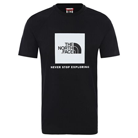 The North Face S/S RAGLAN REDBOX Sıyah Beyaz  Tişört - EU NF0A3BQOKY41