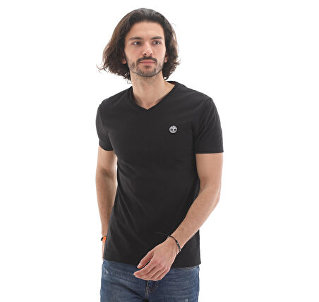 B0A2BPT0011-R Timberland Ss Dun-Riv V Neck T Erkek T-Shirt Siyah