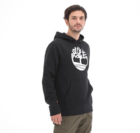 B0A2BJHN921-R Timberland Yc Core Tree Logo Pull Over Hoodie (Bru Erkek Sweatshirt Siyah