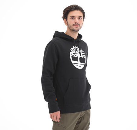 B0A2BJHN921-R Timberland Yc Core Tree Logo Pull Over Hoodie (Bru Erkek Sweatshirt Siyah
