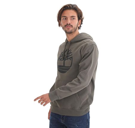 B0A2BJHZ281-R Timberland Yc Core Tree Logo Pull Over Hoodie (Bru Erkek Sweatshirt Yeşil