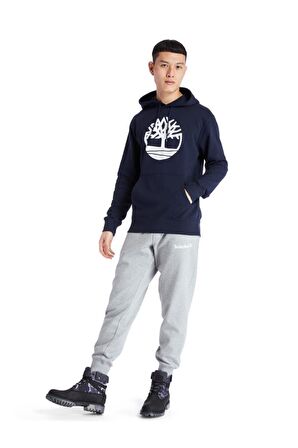 Timberland YC Core Tree Logo Pull Over Hoodie Erkek Kapüşonlu Sweatshirt Lacivert