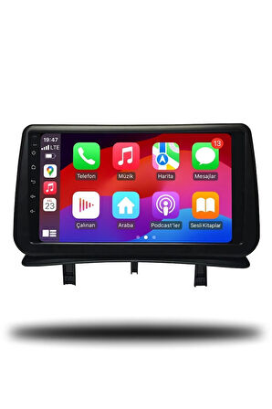 Renault Clio 3 2005-2011 Android Multimedya + CarPlay + Android Auto + 4GB RAM + 64GB Hafıza