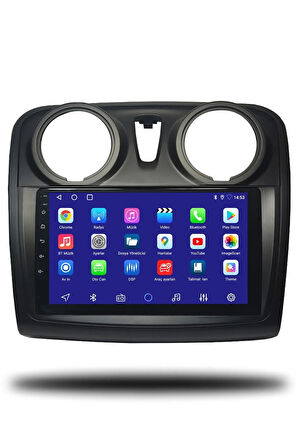 Dacia Sandero 2010-2021 Uyumlu Android Multimedya + CarPlay + 2gb RAM + 32gb Hafıza