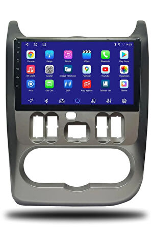 Dacia Logan 2010-2023 Uyumlu Android Multimedya + CarPlay + 4GB RAM + 64GB Hafıza