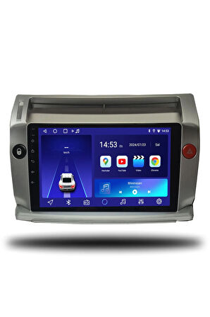 Citroen C4 2005-2010 Uyumlu Android Multimedya + CarPlay + 4GB RAM + 64GB Hafıza