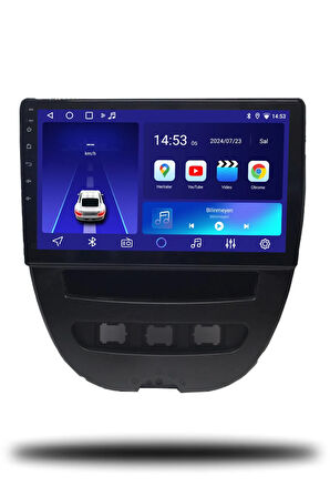 Citroen C1 2007-2013 Uyumlu Android Multimedya + CarPlay + 4GB RAM + 64GB Hafıza
