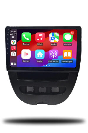 Citroen C1 2007-2013 Uyumlu Android Multimedya + CarPlay + 4GB RAM + 64GB Hafıza