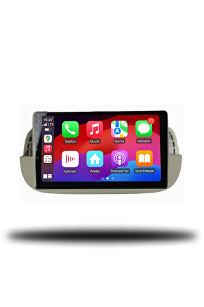 Fiat 500C 2011-2015 Uyumlu Android Multimedya + CarPlay + 2gb RAM + 32gb Hafıza