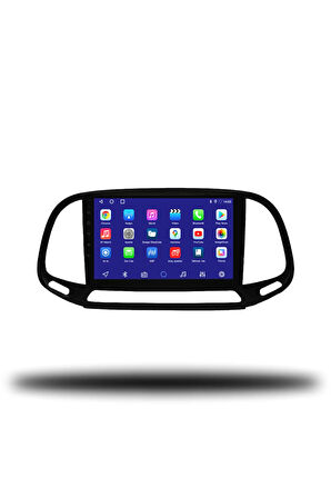 Fiat Doblo 2015-2022 Uyumlu Android Multimedya + CarPlay + 4GB RAM + 64GB Hafıza