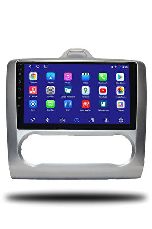 Ford Focus 2 2007-2011 Uyumlu  Dijital Klima  Android Multimedya + CarPlay + 4GB RAM + 64GB Hafıza