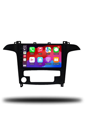 Ford S-Max 2006-2014 Uyumlu Android Multimedya + CarPlay + Dijital Klima 4GB RAM + 64GB Hafıza