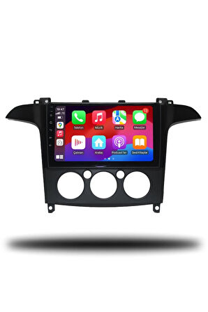 Ford S-Max 2006-2014 Uyumlu Android Multimedya + CarPlay + Manuel Klima 6gb ram + 128gb Hafıza