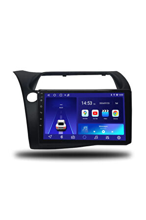 Honda Civic HB Euro Uyumlu Android Multimedya + CarPlay + 2007-2012 4GB RAM + 64GB Hafıza