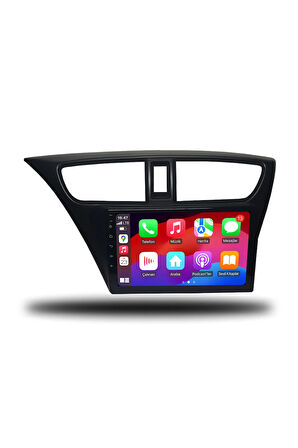 Honda Civic HB Euro Uyumlu Android Multimedya + CarPlay + 2013-2017 4GB RAM + 64GB Hafıza