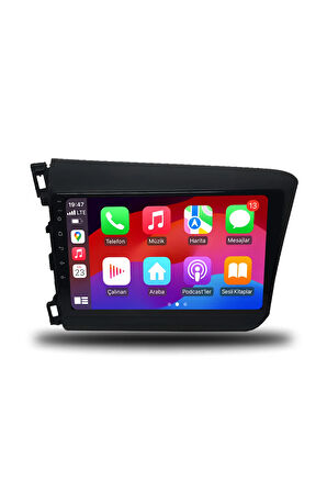 Honda Civic FB7 Uyumlu Android Multimedya + CarPlay + 2012-2015 4GB RAM + 64GB Hafıza