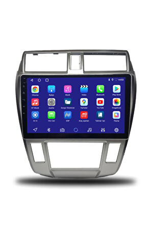 Honda City 2009-2012 Dijital Klima Uyumlu Android Multimedya + CarPlay + 4GB RAM + 64GB Hafıza
