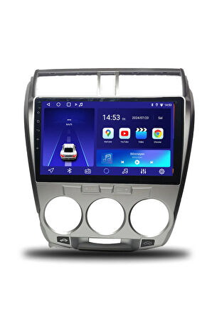 Honda City 2009-2012 Manuel Klima Uyumlu Android Multimedya + CarPlay + 4GB RAM + 64GB Hafıza