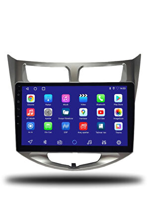 Hyundai Accent Blue 2011-2019 Uyumlu Android Multimedya + CarPlay + 4GB RAM + 64GB Hafıza