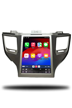 Hyundai Tucson Tesla 2015-2018 Uyumlu Android Multimedya + CarPlay + 4GB RAM + 64GB Hafıza